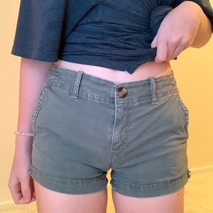 American eagle Green stretchy short shorts.
